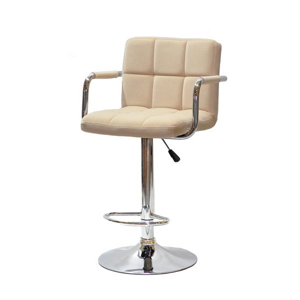 Барный стул Onder Mebli Arno-Arm BAR CH-BASE Бежевый B-1005 Бархат-1