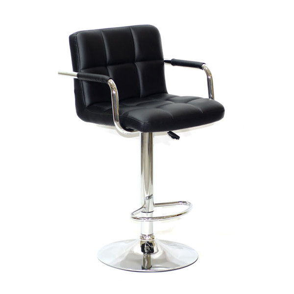 Барний стілець Onder Mebli Arno-Arm BAR CH-BASE Чорний Екошкіра-0