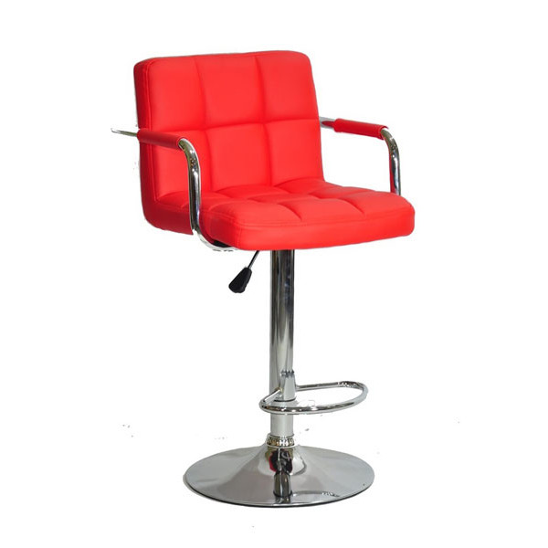 Барный стул Onder Mebli Arno-Arm BAR CH-BASE Красный 1007 Экокожа-0