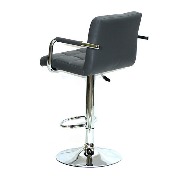 Барный стул Onder Mebli Arno-Arm BAR CH-BASE Серый 1001 Экокожа-3