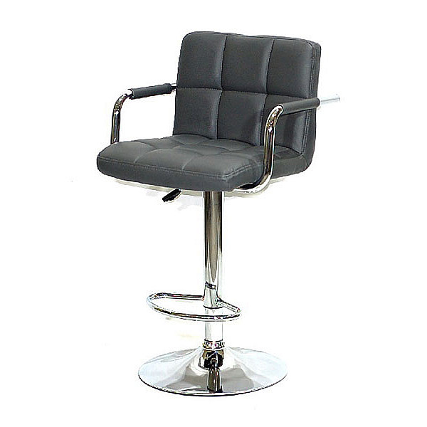 Барный стул Onder Mebli Arno-Arm BAR CH-BASE Серый 1001 Экокожа-1
