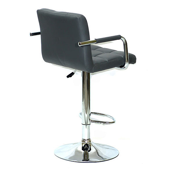 Барный стул Onder Mebli Arno-Arm BAR CH-BASE Серый 1001 Экокожа-2