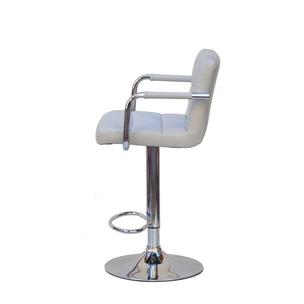 Барный стул Onder Mebli Arno-Arm BAR CH-BASE Серый 1008 Экокожа-2