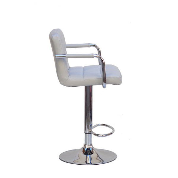 Барный стул Onder Mebli Arno-Arm BAR CH-BASE Серый 1008 Экокожа-3