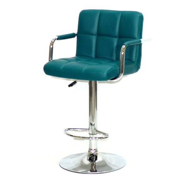 Барный стул Onder Mebli Arno-Arm BAR CH-BASE Зеленый 1002 Экокожа-1