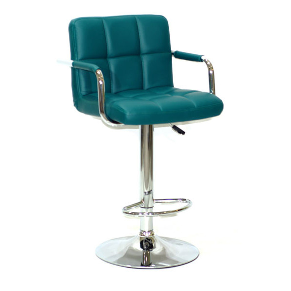 Барный стул Onder Mebli Arno-Arm BAR CH-BASE Зеленый 1002 Экокожа-0