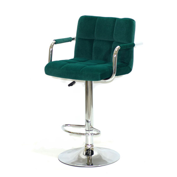 Барный стул Onder Mebli Arno-Arm BAR CH-BASE Зеленый B-1003 Бархат-1