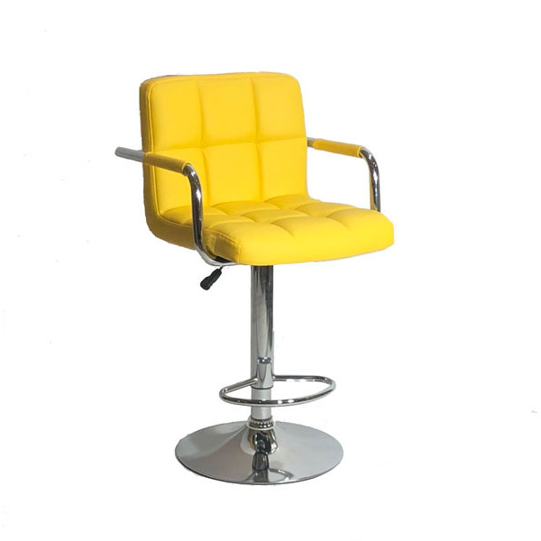 Барний стілець Onder Mebli Arno-Arm BAR CH-BASE Жовтий 1006 Екошкіра-0