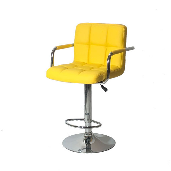 Барний стілець Onder Mebli Arno-Arm BAR CH-BASE Жовтий 1006 Екошкіра-1