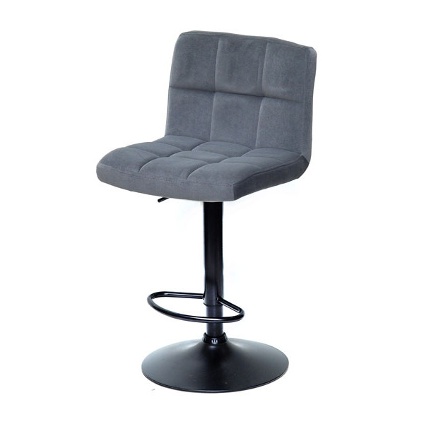 Барный стул Onder Mebli Arno BAR BK-BASE Серый B-1004 Бархат-1