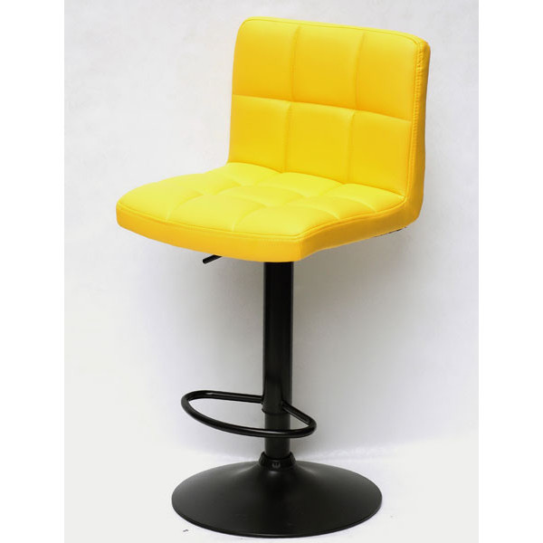 Барний стілець Onder Mebli Arno BAR BK-BASE Жовтий 1006 Екошкіра-1