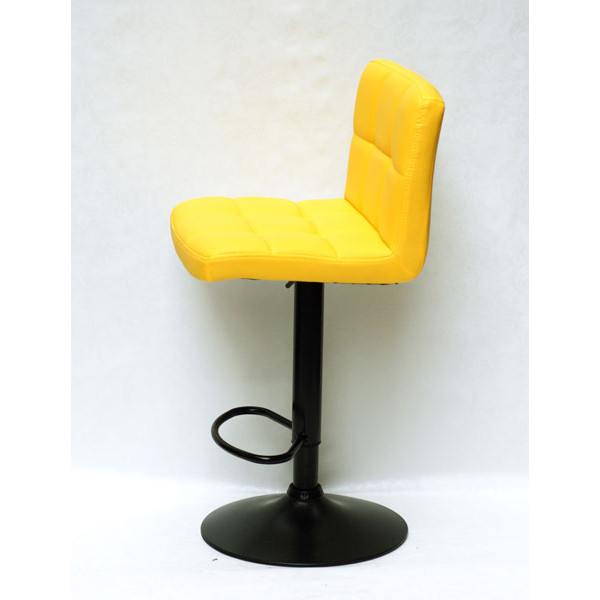 Барний стілець Onder Mebli Arno BAR BK-BASE Жовтий 1006 Екошкіра-2