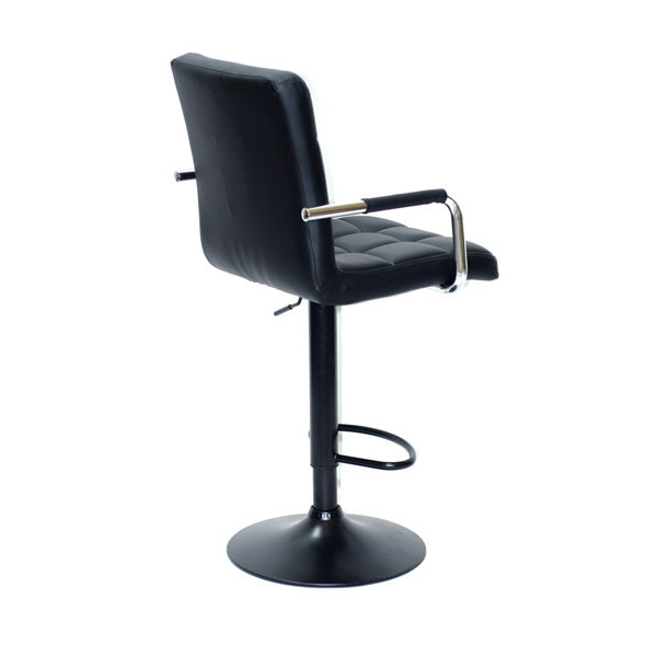 Барний стілець Onder Mebli Augusto-Arm BAR BK-BASE Чорний Екошкіра-2