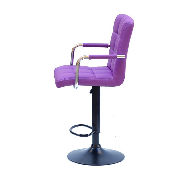 Барний стілець Onder Mebli Augusto-Arm BAR BK-BASE Пурпурний 1010 Екошкіра-2