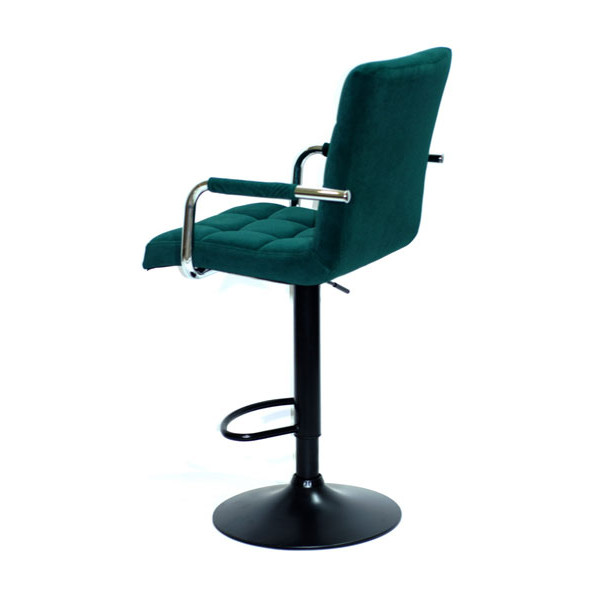 Барний стілець Onder Mebli Augusto-Arm BAR BK-BASE Зелений B-1003 Оксамит-2