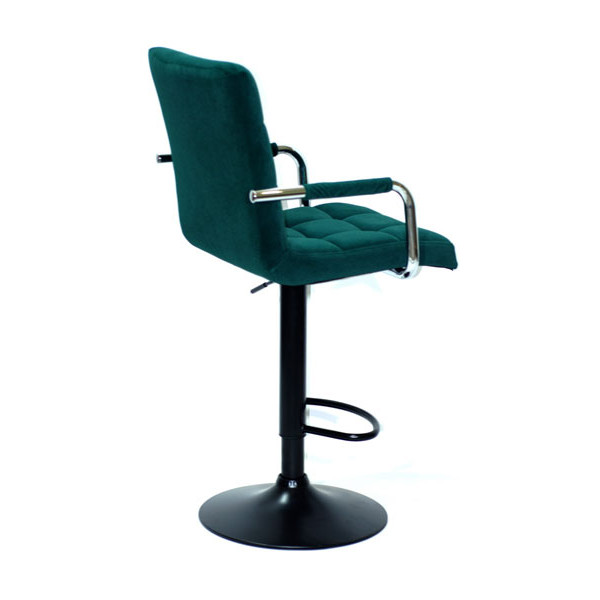 Барний стілець Onder Mebli Augusto-Arm BAR BK-BASE Зелений B-1003 Оксамит-3