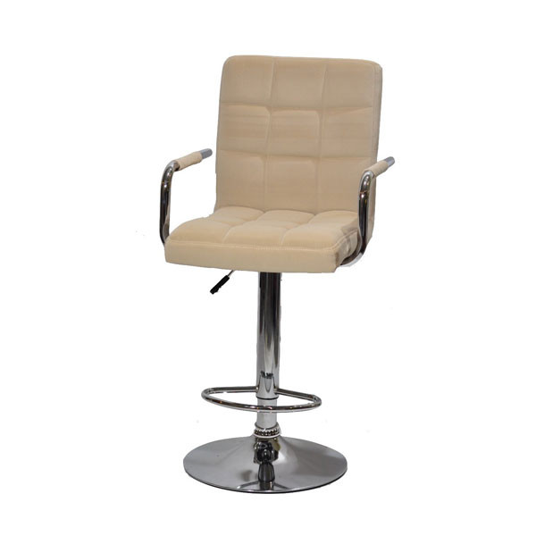 Барний стілець Onder Mebli Augusto-Arm BAR CH-BASE Бежевий B-1005 Оксамит-1