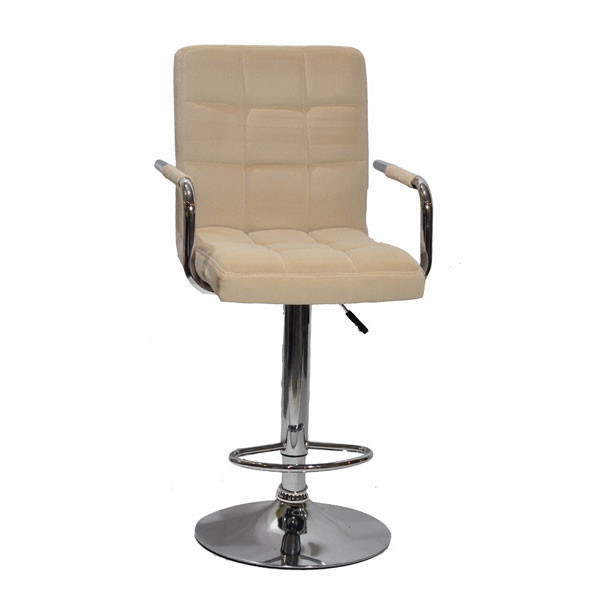 Барний стілець Onder Mebli Augusto-Arm BAR CH-BASE Бежевий B-1005 Оксамит-0