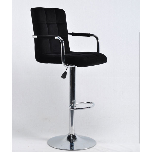 Барний стілець Onder Mebli Augusto-Arm BAR CH-BASE Чорний B-1011 Оксамит-0