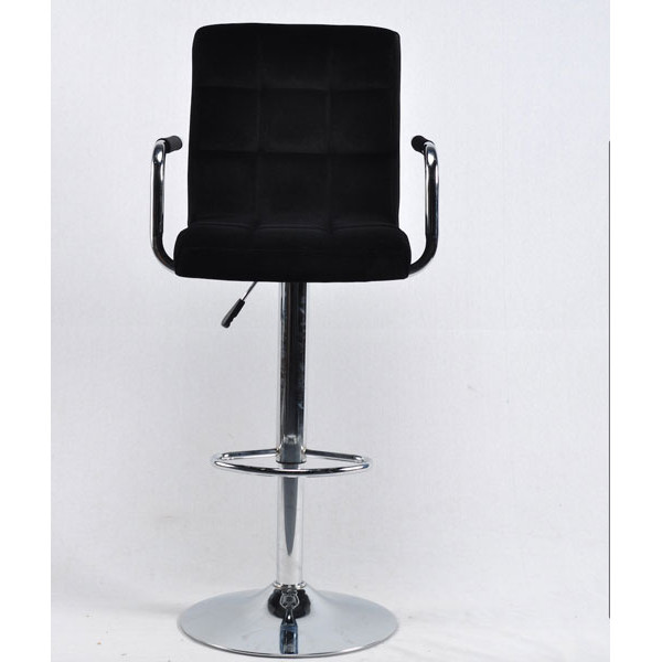 Барний стілець Onder Mebli Augusto-Arm BAR CH-BASE Чорний B-1011 Оксамит-2