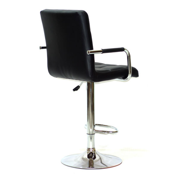 Барний стілець Onder Mebli Augusto-Arm BAR CH-BASE Чорний Екошкіра-3