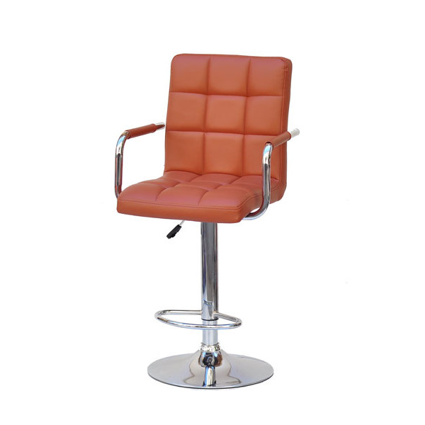 Барний стілець Onder Mebli Augusto-Arm BAR CH-BASE Коричневий 1014 Екошкіра-1