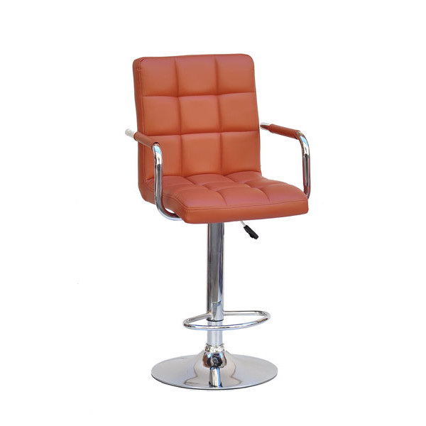 Барний стілець Onder Mebli Augusto-Arm BAR CH-BASE Коричневий 1014 Екошкіра-0