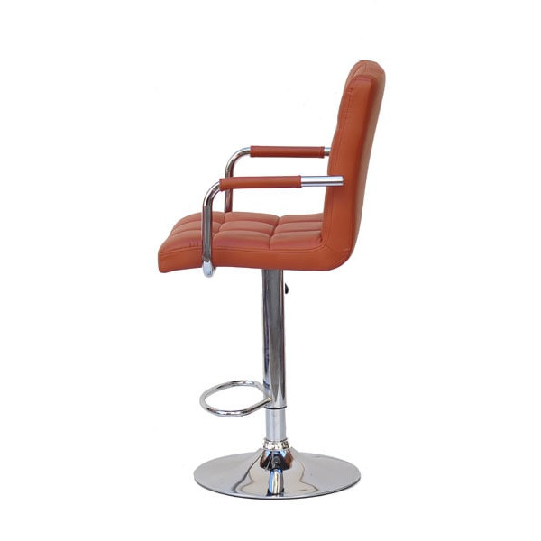 Барний стілець Onder Mebli Augusto-Arm BAR CH-BASE Коричневий 1014 Екошкіра-2
