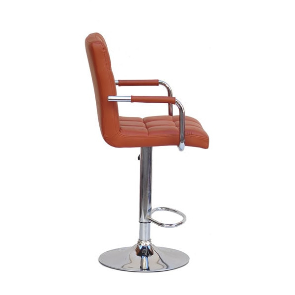 Барний стілець Onder Mebli Augusto-Arm BAR CH-BASE Коричневий 1014 Екошкіра-3