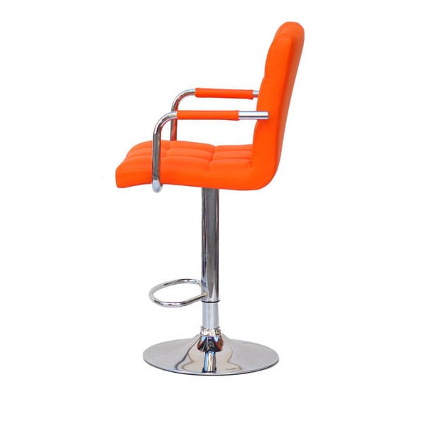 Барний стілець Onder Mebli Augusto-Arm BAR CH-BASE Оранж 1012 Екошкіра-3
