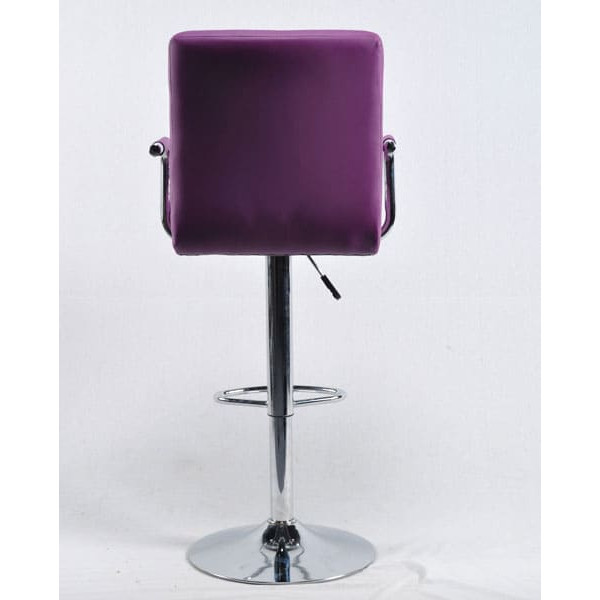 Барний стілець Onder Mebli Augusto-Arm BAR CH-BASE Пурпурний 1010 Екошкіра-3