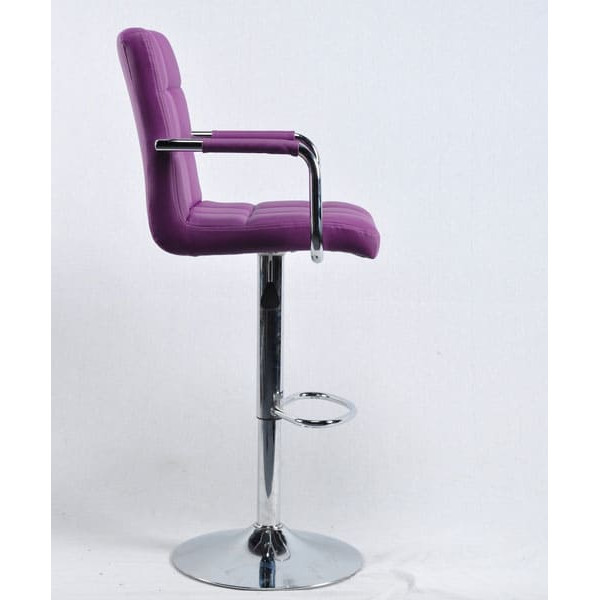 Барний стілець Onder Mebli Augusto-Arm BAR CH-BASE Пурпурний 1010 Екошкіра-2