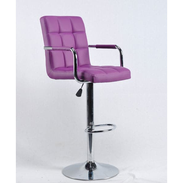 Барний стілець Onder Mebli Augusto-Arm BAR CH-BASE Пурпурний 1010 Екошкіра-0
