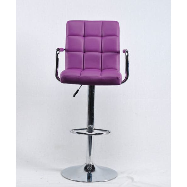 Барний стілець Onder Mebli Augusto-Arm BAR CH-BASE Пурпурний 1010 Екошкіра-1