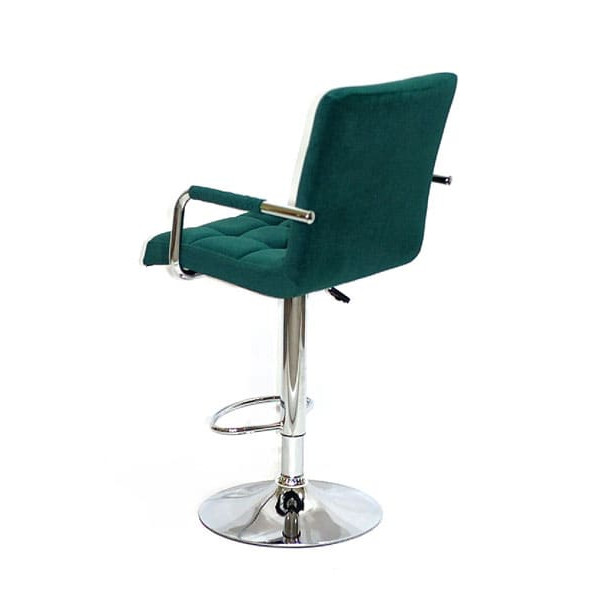 Барний стілець Onder Mebli Augusto-Arm BAR CH-BASE Зелений B-1003 Оксамит-2