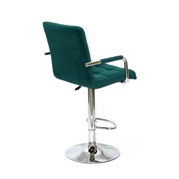 Барний стілець Onder Mebli Augusto-Arm BAR CH-BASE Зелений B-1003 Оксамит-3