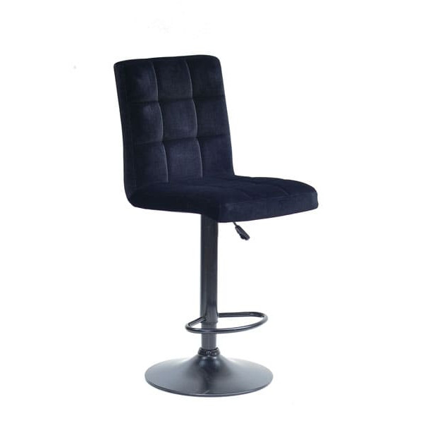Барний стілець Onder Mebli Augusto BAR BK-BASE Чорний B-1011 Оксамит-0
