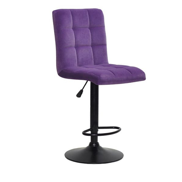 Барний стілець Onder Mebli Augusto BAR BK-BASE Пурпуровий B-1013 Оксамит-0
