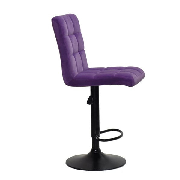 Барний стілець Onder Mebli Augusto BAR BK-BASE Пурпуровий B-1013 Оксамит-2
