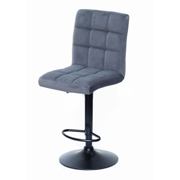 Барный стул Onder Mebli Augusto BAR BK-BASE Серый B-1004 Бархат-1