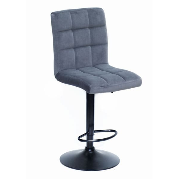 Барный стул Onder Mebli Augusto BAR BK-BASE Серый B-1004 Бархат-0