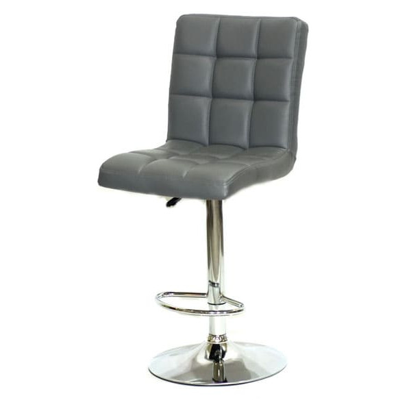 Барный стул Onder Mebli Augusto BAR CH-BASE Серый 1001 Экокожа-1
