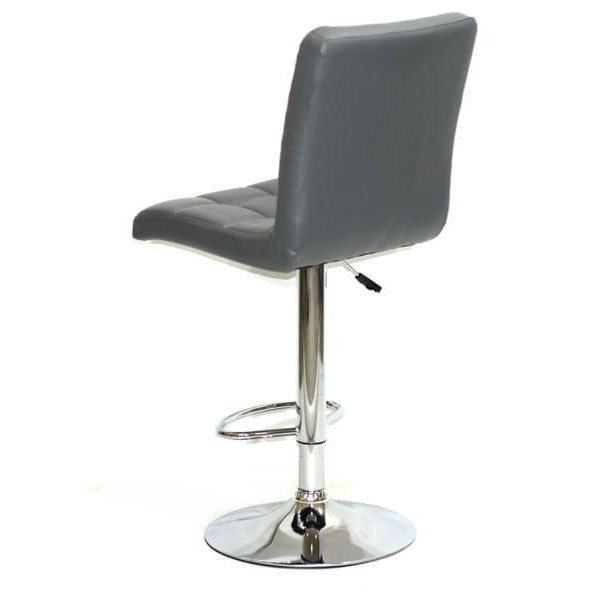 Барный стул Onder Mebli Augusto BAR CH-BASE Серый 1001 Экокожа-2