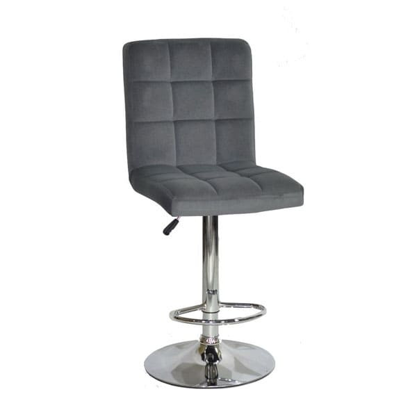 Барний стілець Onder Mebli Augusto BAR CH-BASE Сірий B-1004 Оксамит-0