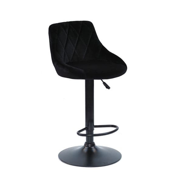 Барний стілець Onder Mebli Foro BAR BK-BASE Чорний B-1011 Оксамит-0