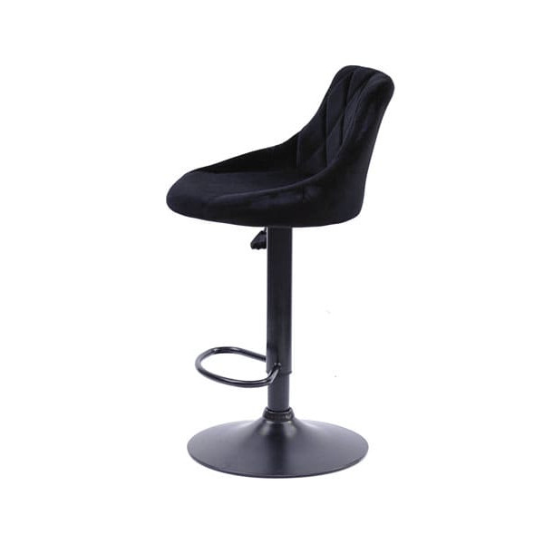 Барний стілець Onder Mebli Foro BAR BK-BASE Чорний B-1011 Оксамит-2