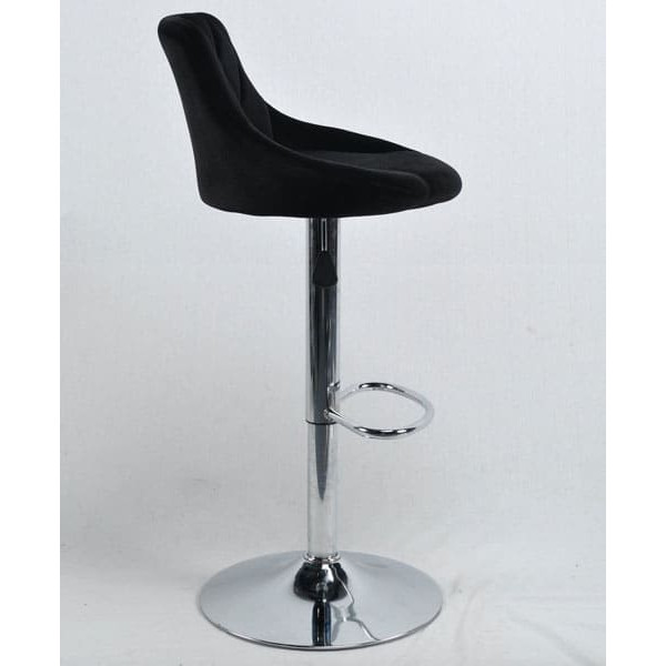 Барний стілець Onder Mebli Foro BAR CH-BASE Чорний B-1011 Оксамит-2