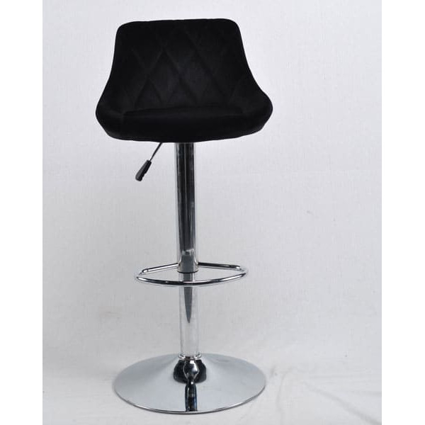 Барний стілець Onder Mebli Foro BAR CH-BASE Чорний B-1011 Оксамит-1