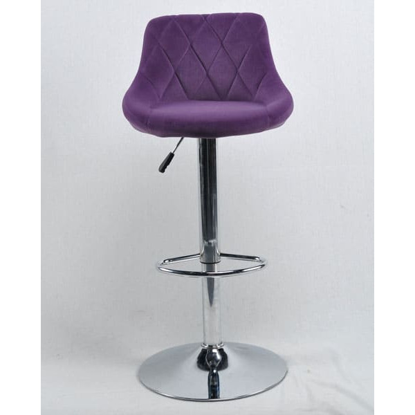 Барний стілець Onder Mebli Foro BAR CH-BASE Пурпуровий B-1013 Оксамит-1