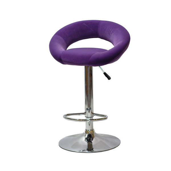 Барний стілець Onder Mebli Holy BAR CH-BASE Пурпуровий B-1013 Оксамит-1